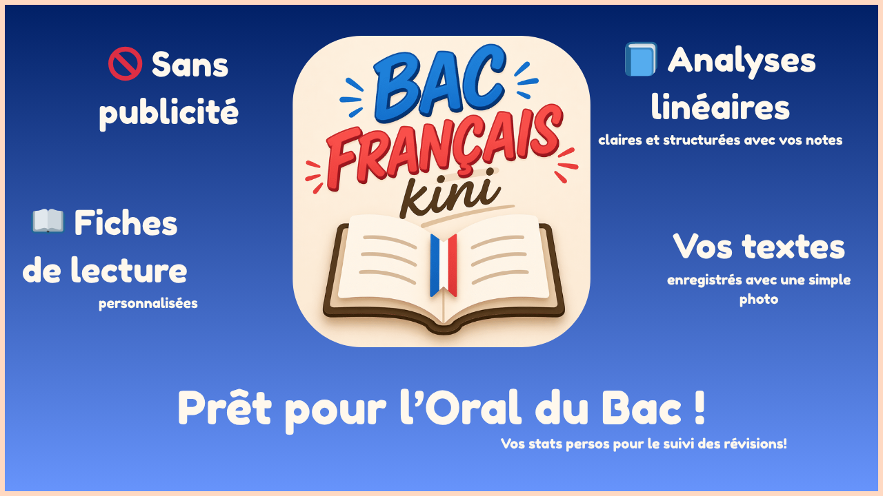 BacFrancaisKini 1.3.2 – fiche de lecture enrichie et guide d’utilisation