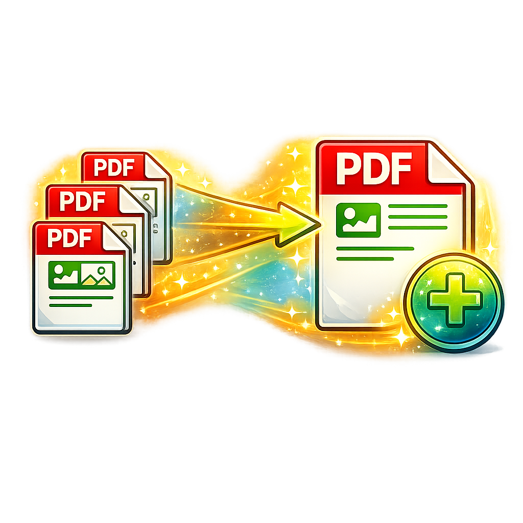 Icône fusion PDF